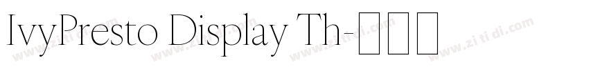 IvyPresto Display Th字体转换